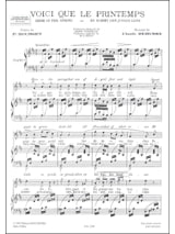 Voici que le Printemps ... - DEBUSSY - Partition - Mélodies